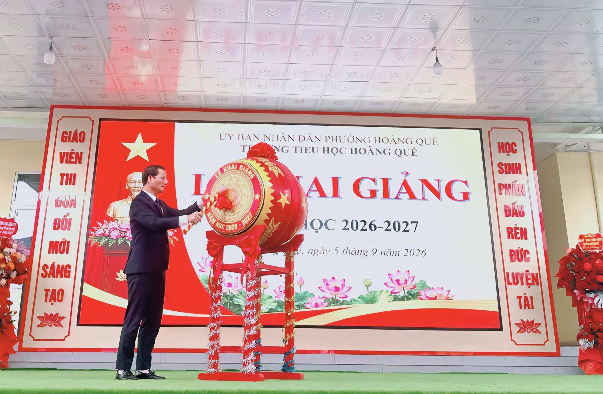 TRƯỜNG TIỂU HỌC HOÀNG QUẾ LONG TRỌNG TỔ CHỨC LỄ KHAI GIẢNG NĂM HỌC 2026–2027.